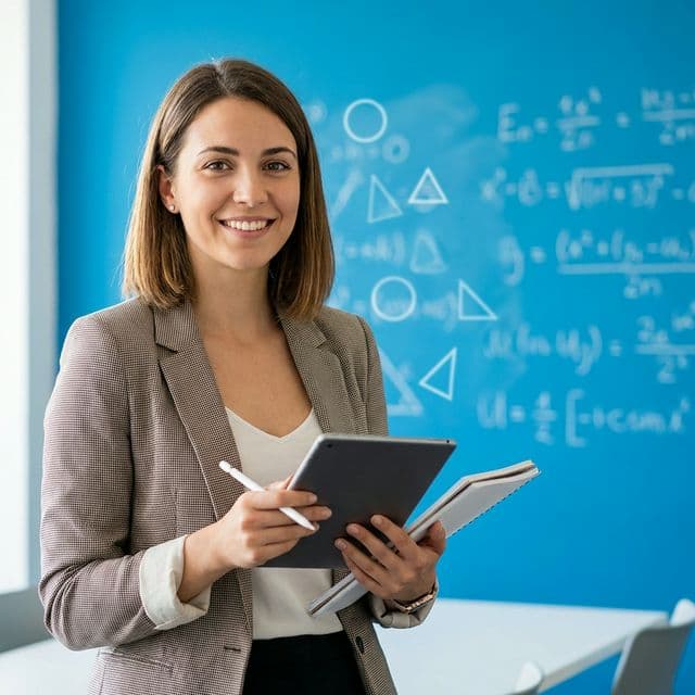 Student studying mathematics